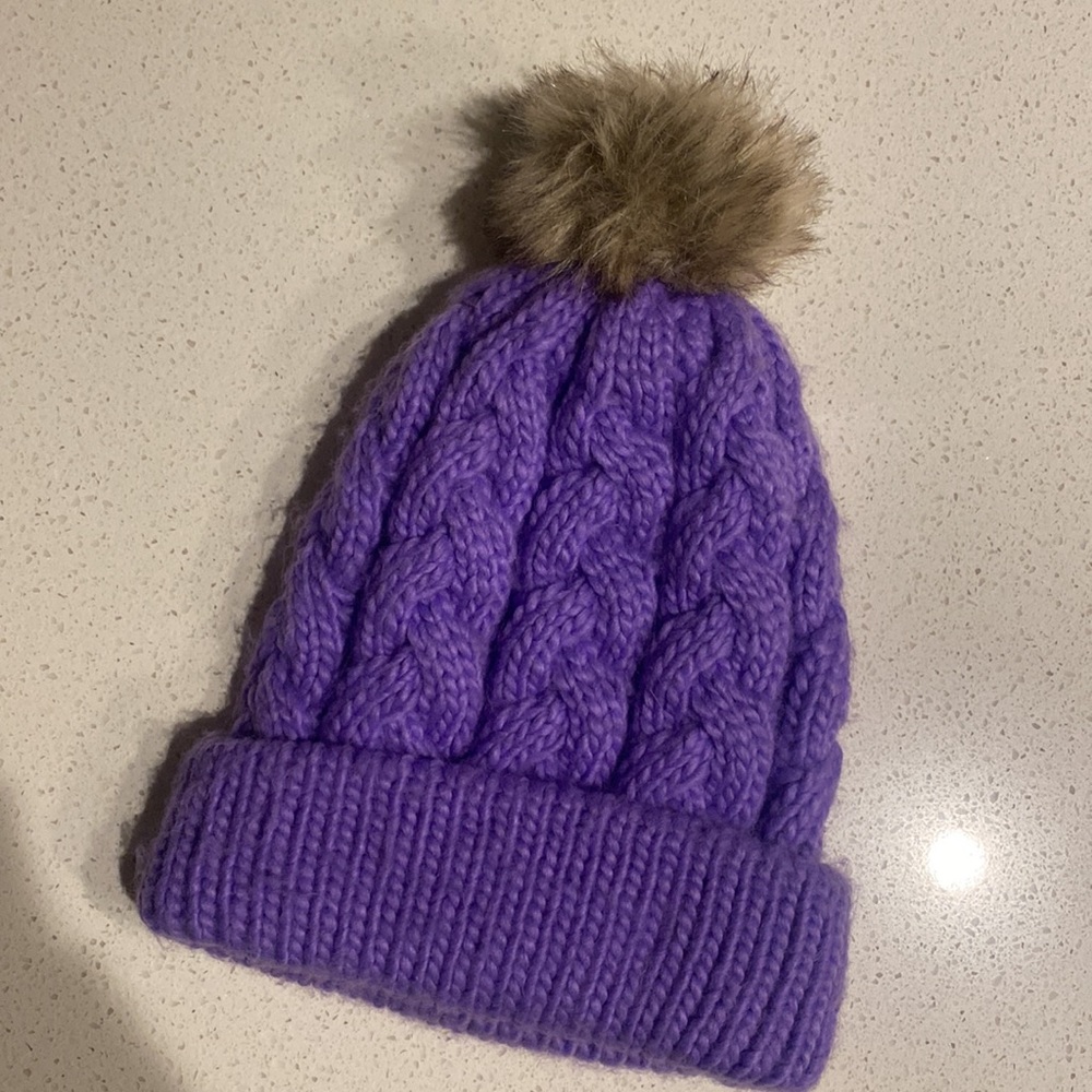 Purple girls beanie